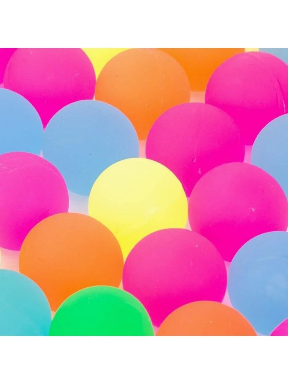 50 Pcs Glow in the Dark Bouncy Rubber Balls - Neon Pet Toys, 1.25